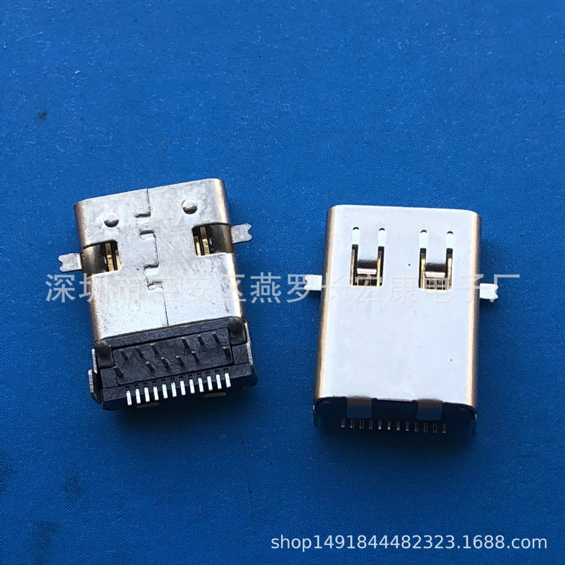 For Extended TYPE-C Female Socket / Front Plug Rear Sticker / DIP+SMT / USB 3.1 / Front Plug Rear Plug / With Convex Package