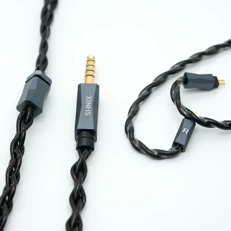 XINHS S50 FENIX HITAM |   Kabel headphone andalan dengan lapisan emas perak paladium dan inti graphene