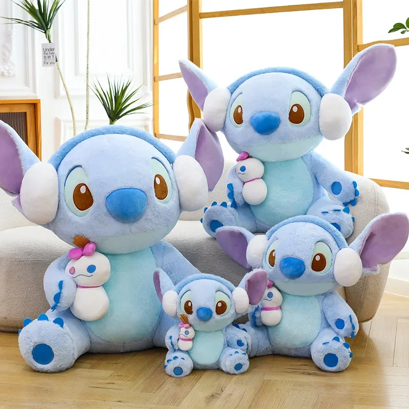 Cartoon Hug Scrump Stitch Plush Doll Winter Christmas Dsiney Anime Star Baby Soft Girl Heart Children's Birthday Gift Doll Toy