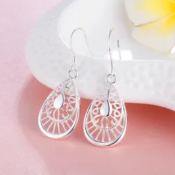 925 Sterling Silver Charms fine vintage earrings for woman high quality Fashion party wedding Pretty Jewelry Christmas Gifts