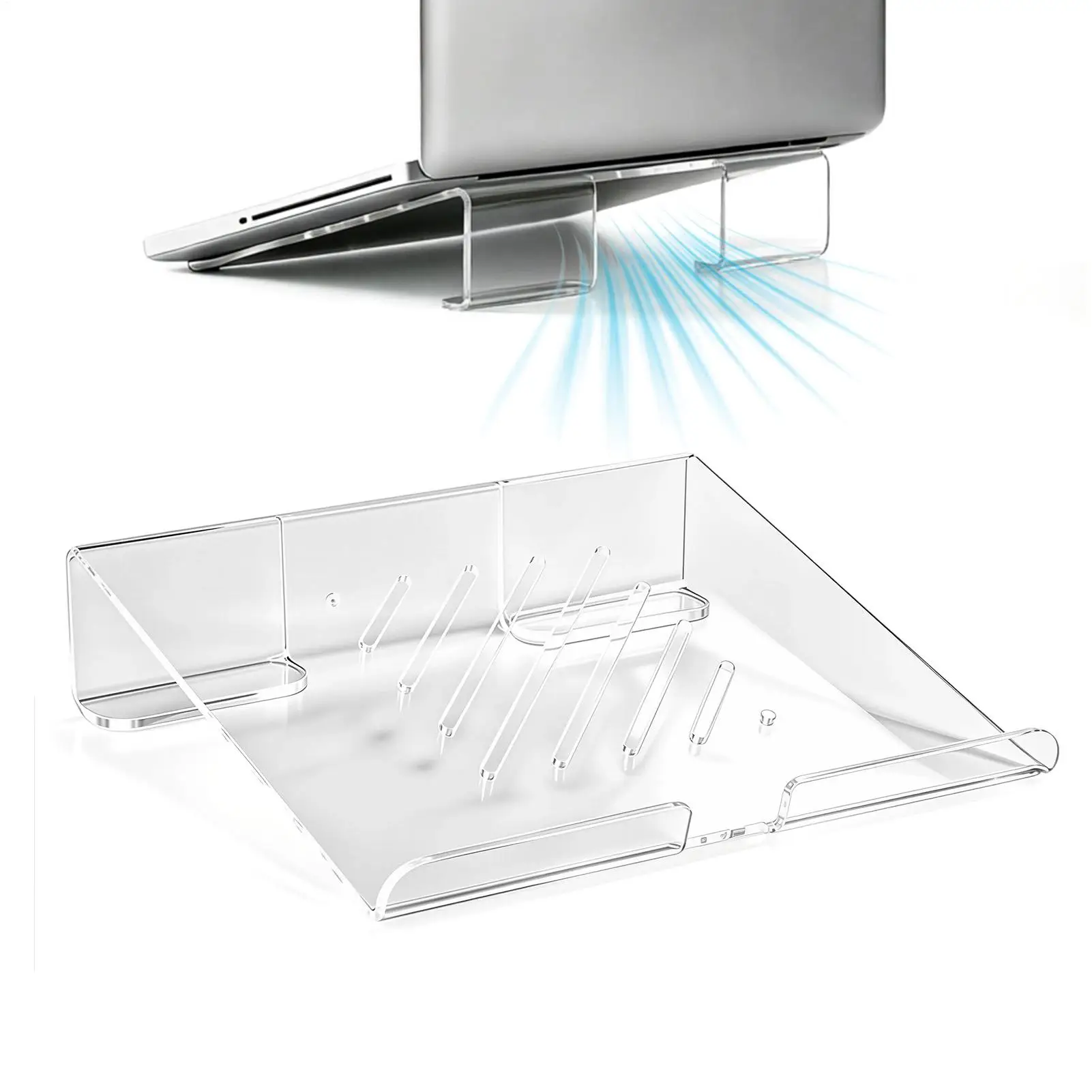 Acrylic Laptop Stand Prevents Overheating Stable Support Acrylic Laptop Riser with Ventilation for 11-17 Inch Computer Dorm