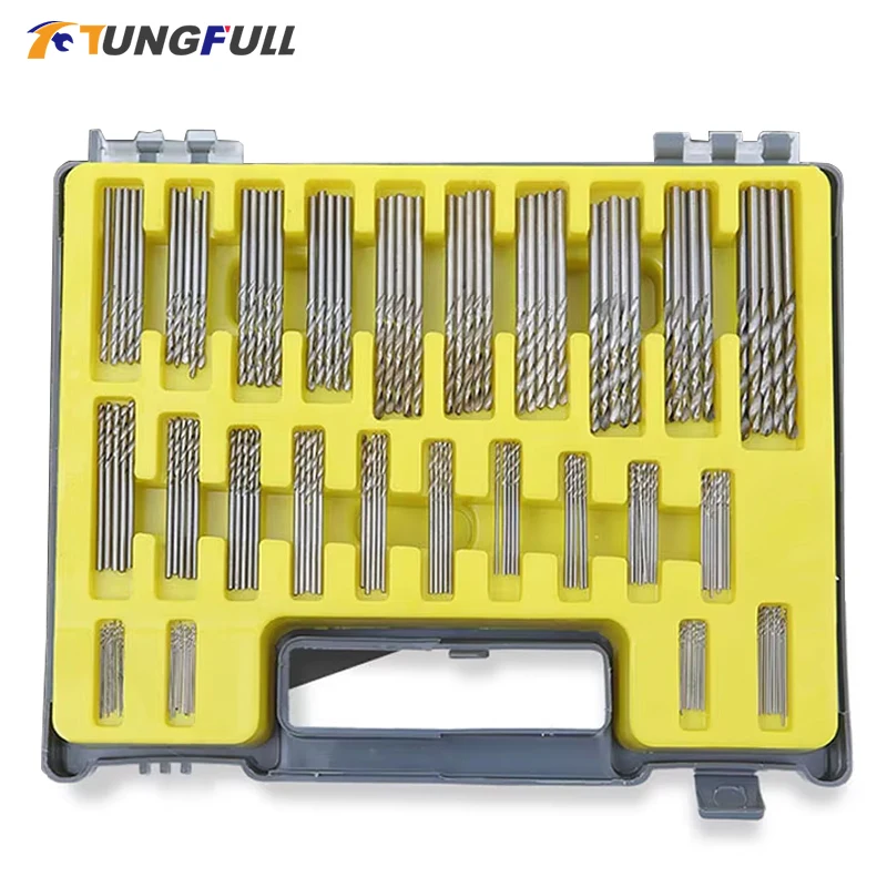 150PC Mini Drill Bit 0.4-3.2mm Micro Hole Opener DIY High Speed  Steel Drill Bit Straight Shank Small Twist Drill Set