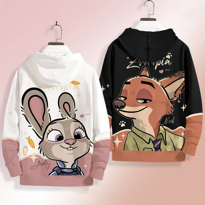 Disney Zootopia Judy Nick Cartoon Anime 3d Print Women for Fall Winter Hoodie Tops Street Long sleeve Couple's clothing hoodie