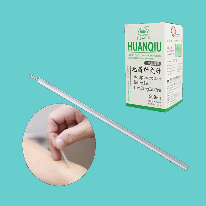 new 500pcs Huanqiu sterile disposable acupuncture beauty massage acupuncture needle 0.16/0.18/0.22/0.25/0.30/0.35mm