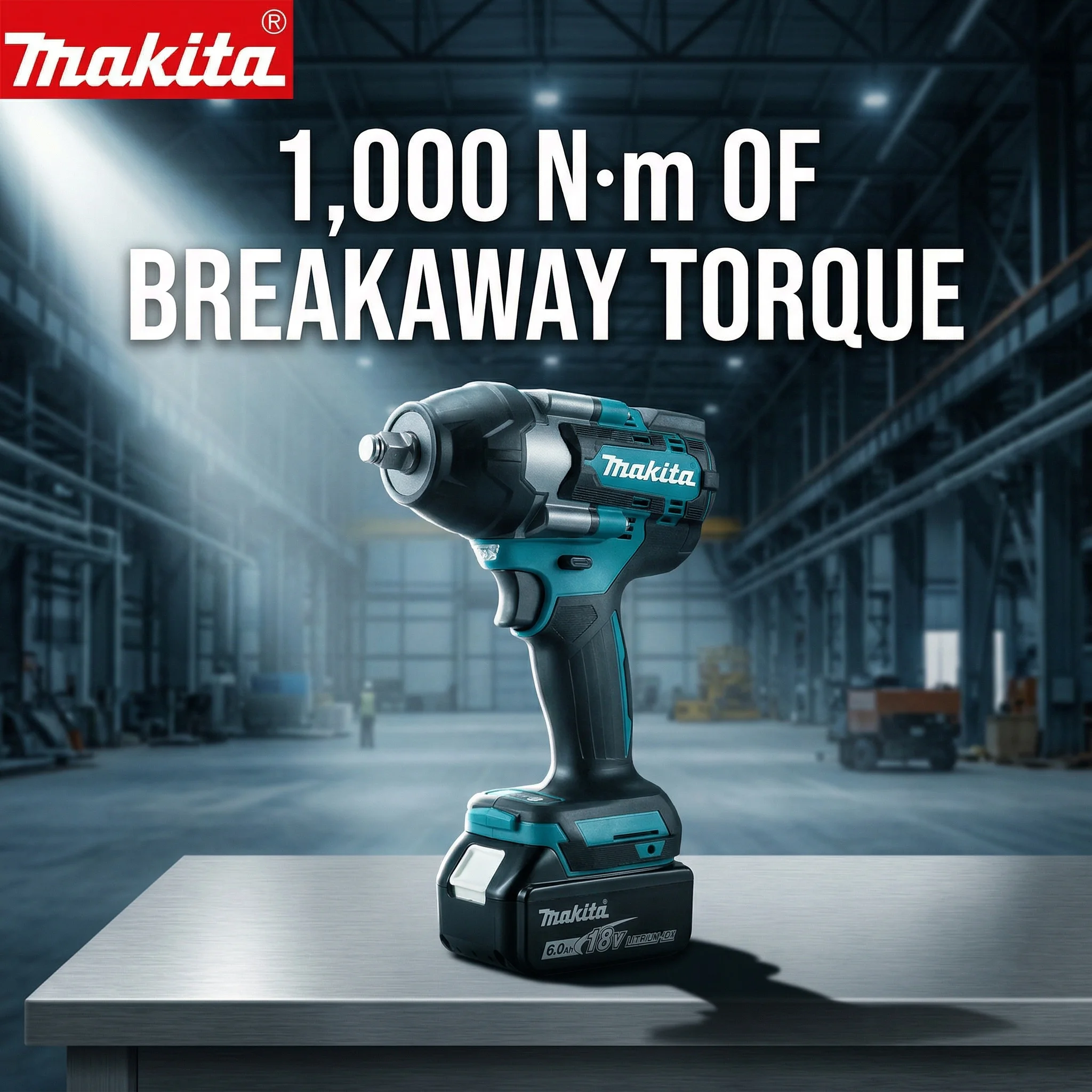 Makita DTW700 18V Cordless Impact Wrench Brushless 1/2 Inch Drive 700Nm Torque 1000Nm Nut Busting Auto Stop 4 Speed - view 2