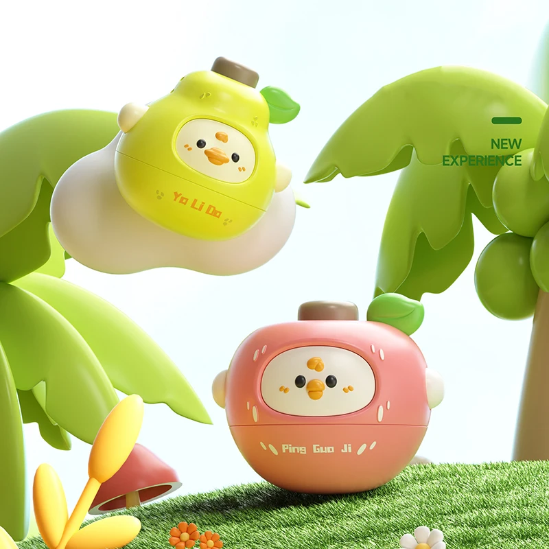 Giocattolo di rotazione della collisione del giroscopio della frutta di simulazione del fumetto, giocattolo interattivo sveglio antistress creativo e divertente per bambini