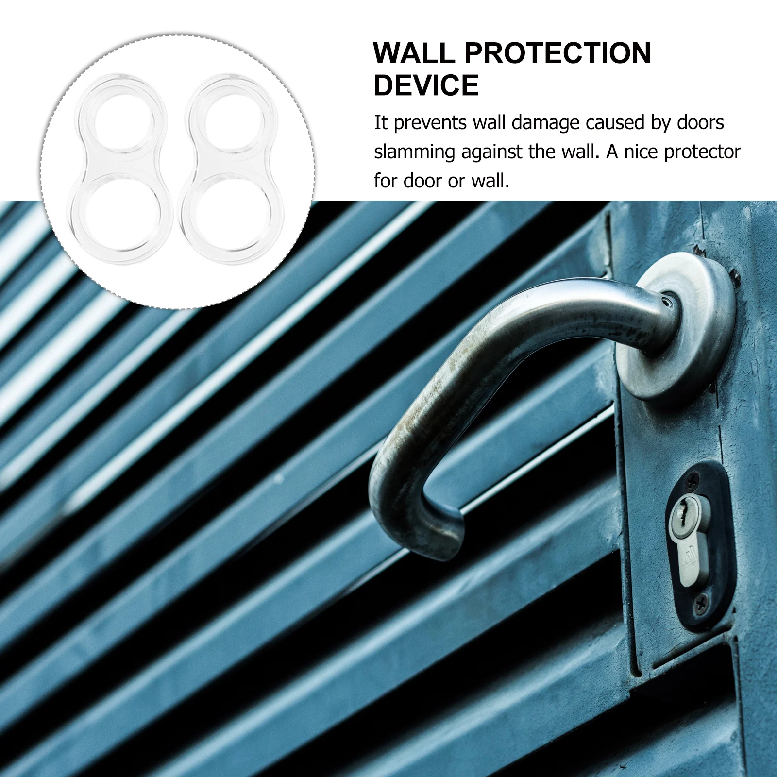 

10Pcs Transparent Door Stopper Rings PVC Door Handle Protector Cushion for Bedroom Toilet Wall Damage Prevention