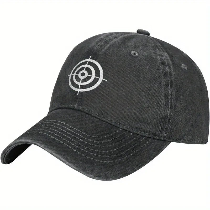 Bullseye Shooting Target Baseball Cap Unisex Washed Cotton Casual Hat for All Seasons