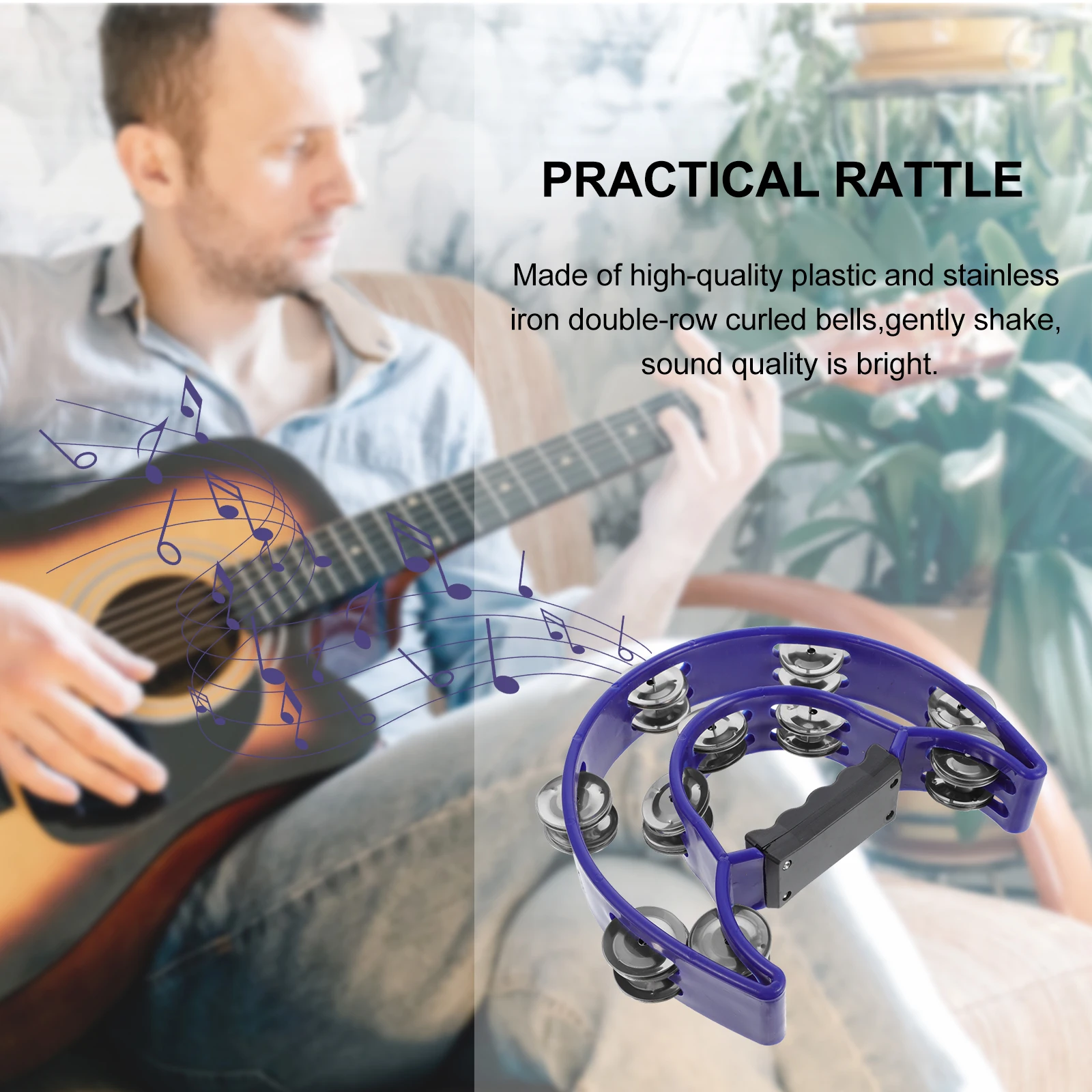 Campana de mano juguete para niños instrumento juguetes percusión Musical campanas pequeñas de mano de acero inoxidable