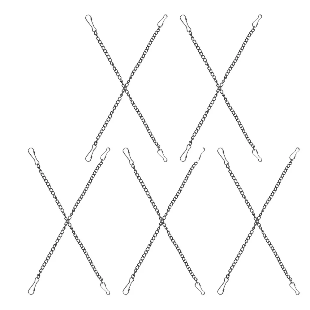 10Pcs Iron Black Hanging Chains for Planters Posters Banners Signs Chalkboards Cafe Restaurant Retail Shop Garden Display