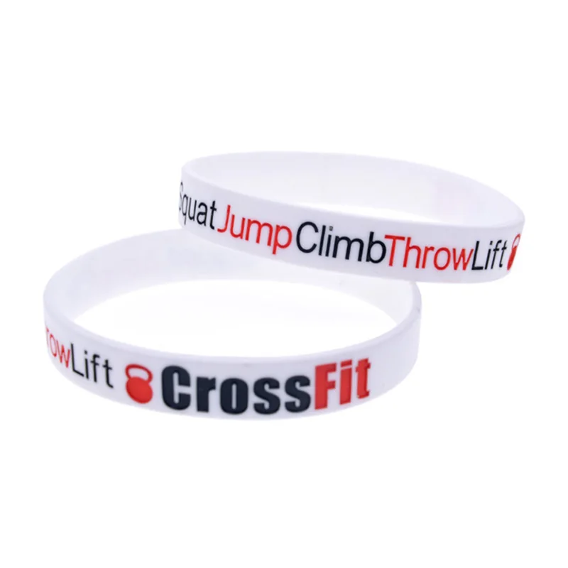 50 Stück Squat Jump Climb Crossfit Silikon-Armband 1/2 Zoll breit, motivierendes Handgelenksband für das Fitnessstudio – Detail 8