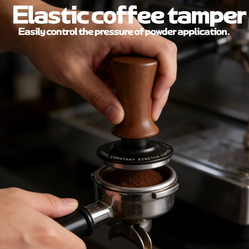 Espresso Tamper 51MM 53MM 53.75MM 58MM Barista Coffee Tamper with Calibrated Spring Loaded Stainless Steel Tampers