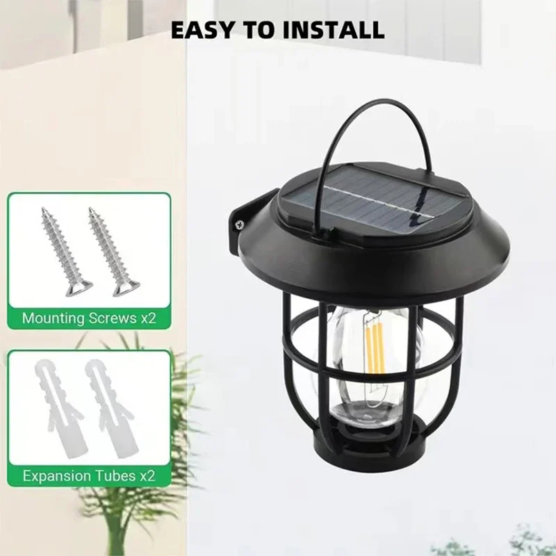 3IN1 Outdoor Solar Camping Wall Lamps Lawn Lamps Floor Lamp LED Induction Lamps Garden Landscape Lamps Decorative Tungsten Lamp