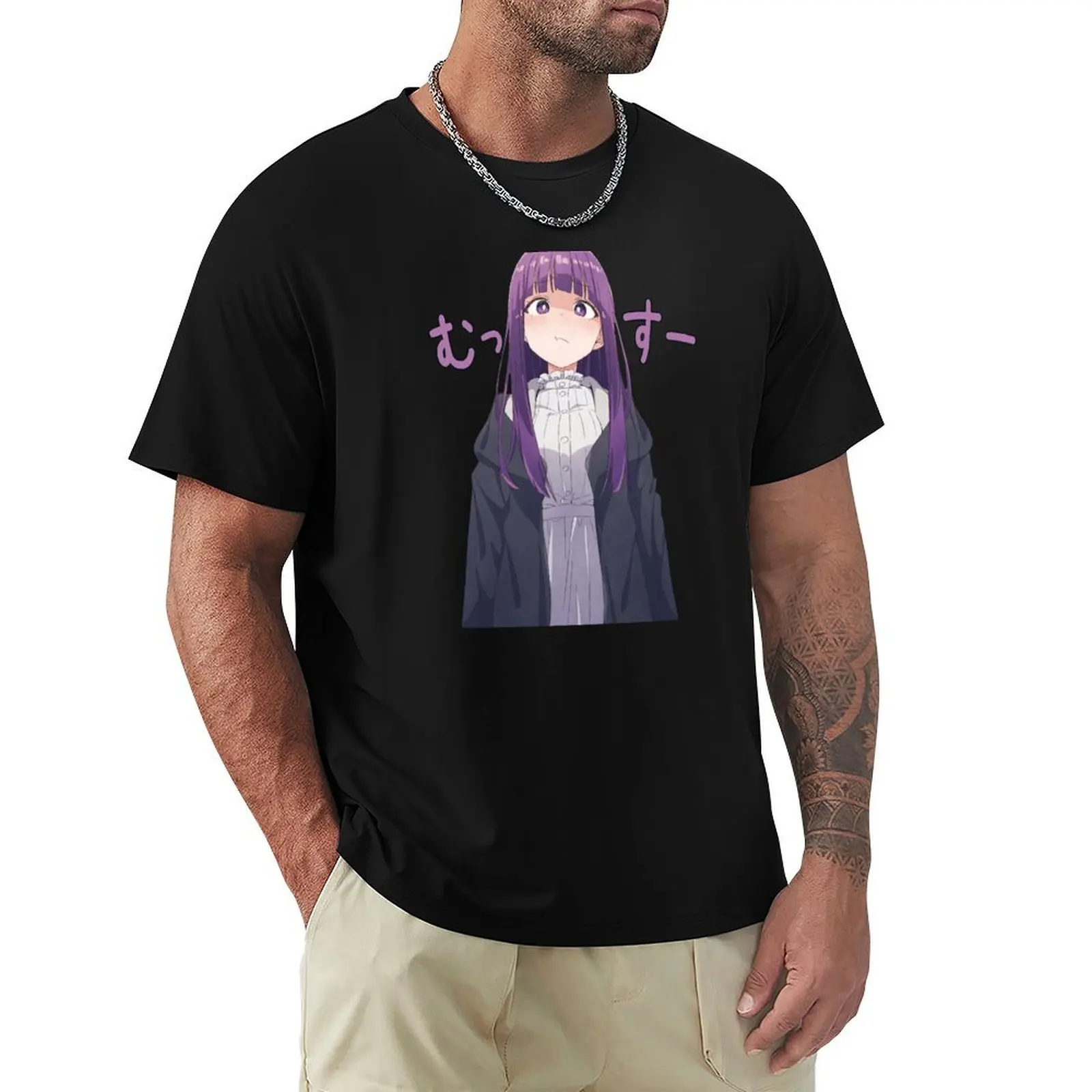 Fern - Sousou no Frieren T-Shirt Daily Wear Plain Short Sleeve Shirt