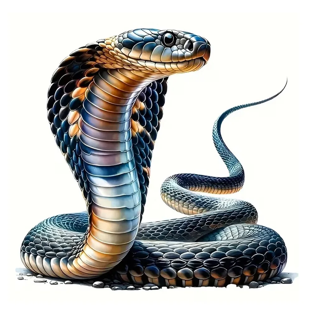 15x14cm Snake Pattern Glitter Car Sticker, Suitable for Laptop, Car, Truck, Van, SUV, Motorcycle, Wall, Bumper, Window