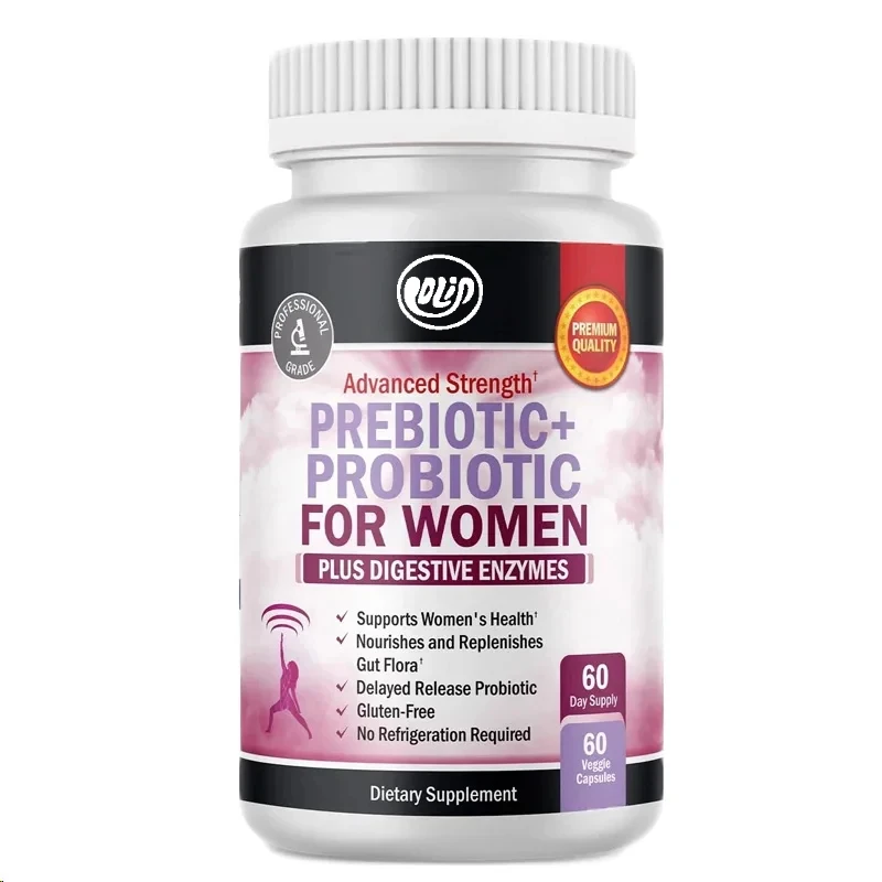 

Женские капсулы с добавлением пребиотиков и пробиотиков Lactobacillus, пищеварительный фермент, поддержка здоровья кишечника и иммунитета