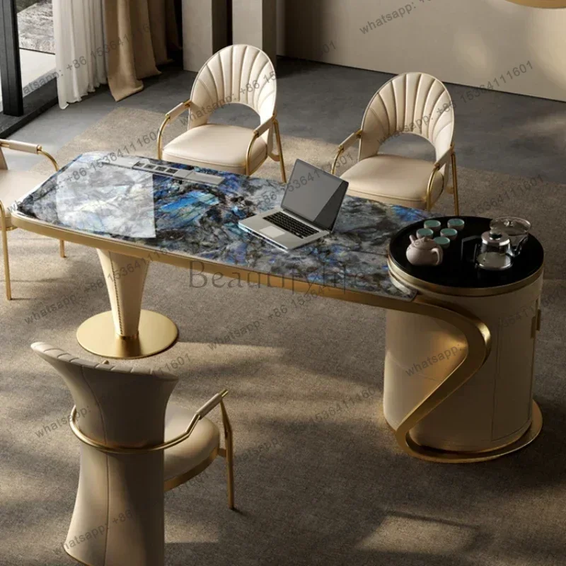 LD Executive Stone Office Desk Integrated Light Luxury Modern Living Room Home Office Desk Executive Ufficio   Furniture