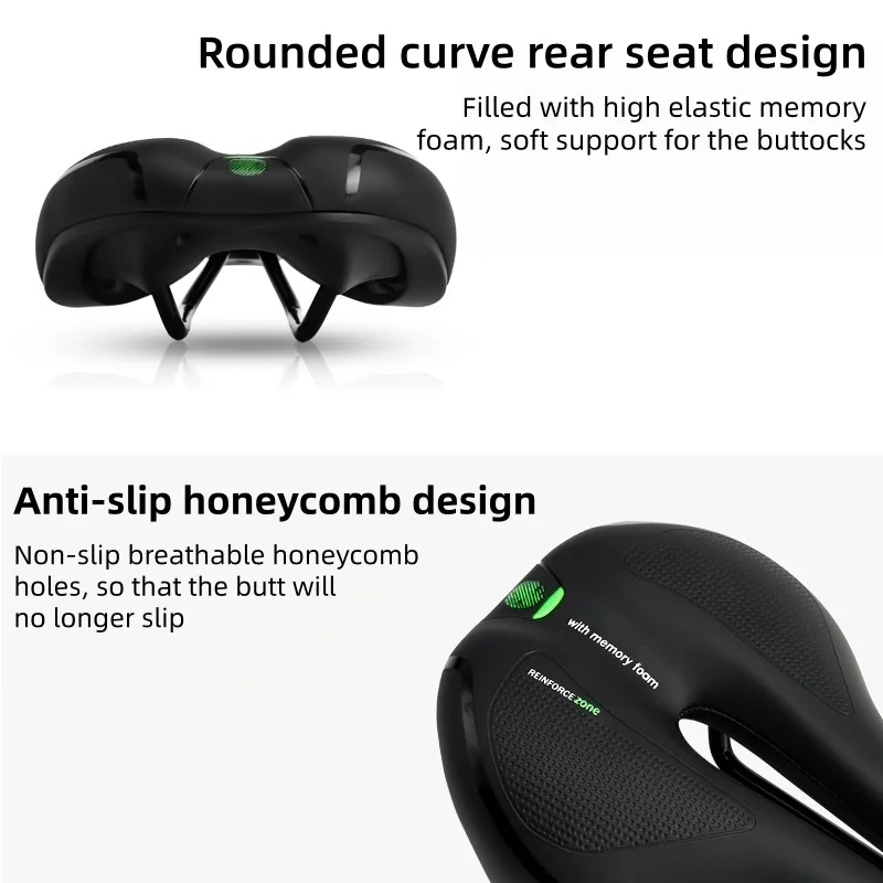 Bicycle Seat Cover with Hollow Design, Thickened and Wide, Super Soft Seat Cushion. Mountain Bike Seat, Cycling Accessories