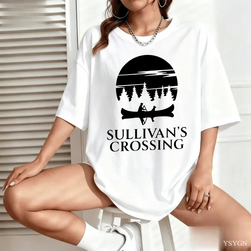 Sullivan's Crossing Women T-Shirt Camp Funny TV Crossing Merch T Shirt Hiking Nature Tshirt Casaul Round Neck Male Clothes Tops