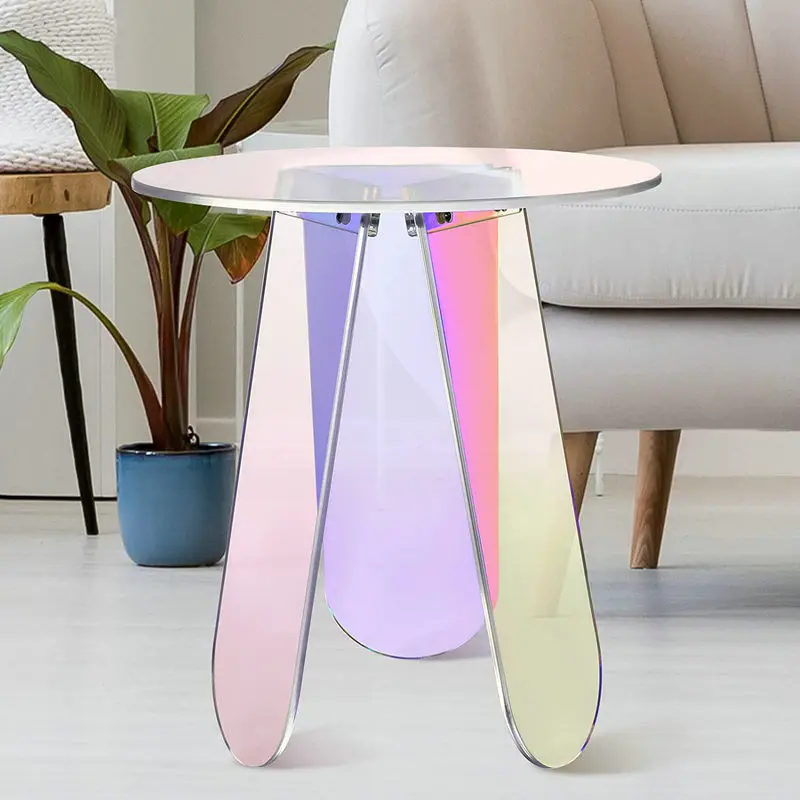 Minimalist Acrylic Coffee Table Transparent Internet Celebrity Nordic INS Colorful Organic Glass Light Luxury Designer Table