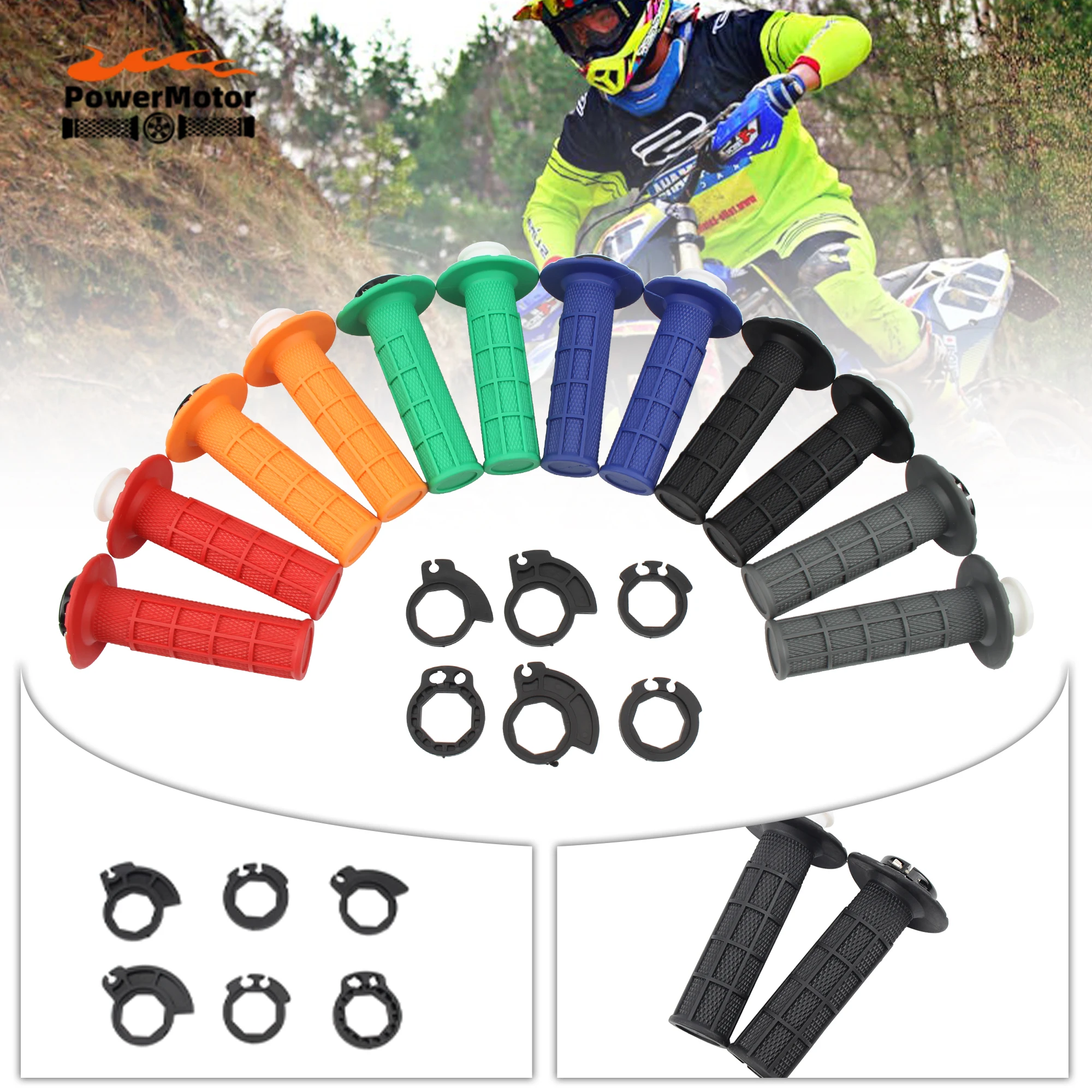 

Enduro Motorcycle Grips Handlebar 7/8" 22mm Hand Grip Snap-on Cam Lock-on For KTM CRF SXF EXC Grips Handlebar Dirt Bike Parts
