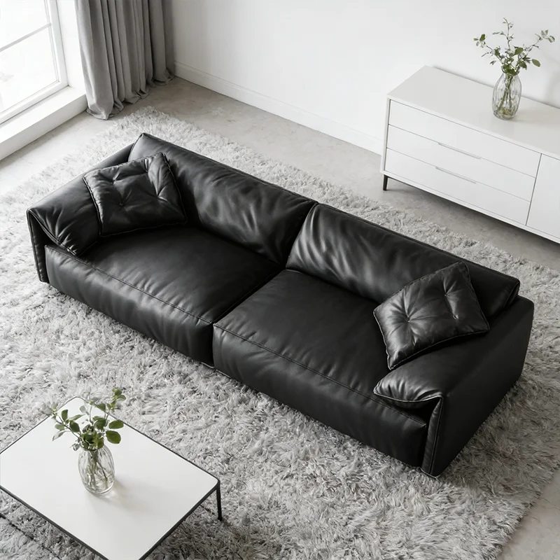 

# Горячая новинка 2026: Диван для гостиной с подушками, обитый натуральной кожей, с каркасом из массива дерева