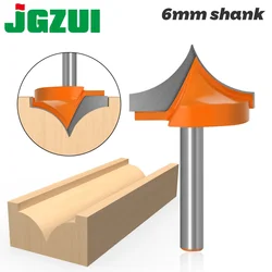 1pc 6mm Shank narzędzia cnc stałe węglika okrągły nos bity okrągły punkt cięcia Bit Shaker Cutter narzędzia do obróbki drewna