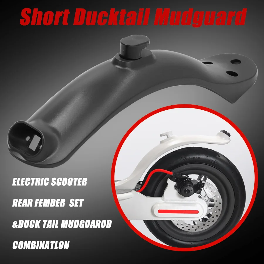 Upgraded Fender  Electric Scooter Mudguard Kit Rear Tire Mud Guard Waterproof Silicone Plug Set for Xiaomi M365/Pro/1S E-Scooter