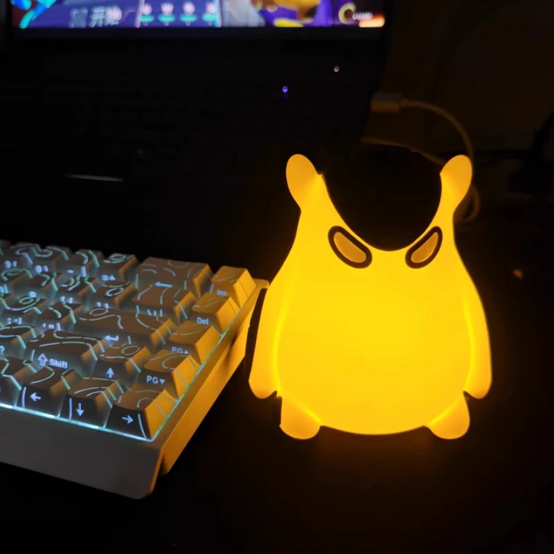 Valorant Game Peripheral Gekko Pet figurines Night Light Silicone Cartoon ornament Luminous Warm Color Light Festival Gift view 4