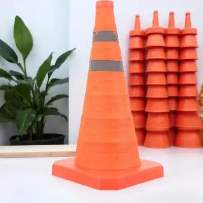 

Collapsible Traffic Safety Cones Lifting Cone Orange Road Warning Construction Sporting Plastic Oxford Foldable Stable Base