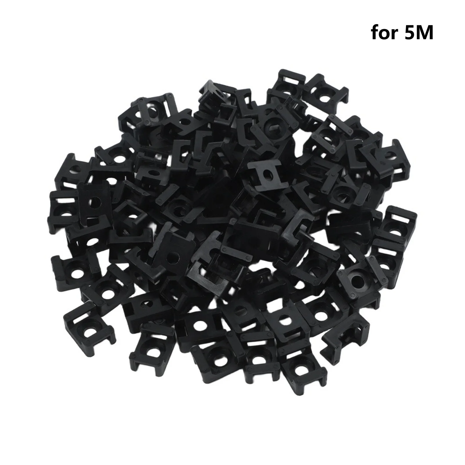 100PCS HC-2 Cable Tie Mounts Base With Screw Fixing, Self-Adhesive Wire Holder Clips For Home Office Cable Management