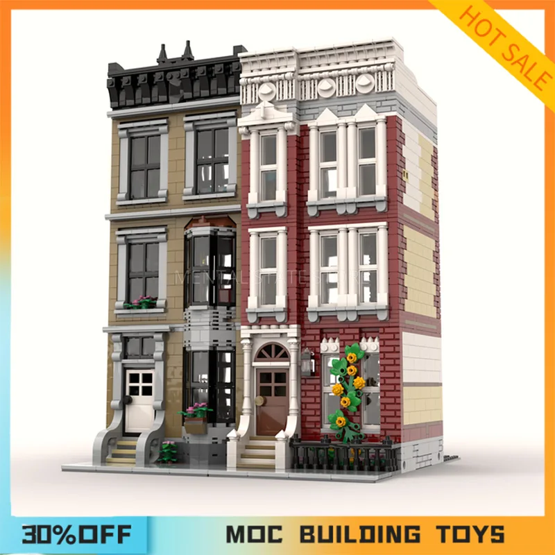 3889PCS Customized MOC Modular Street of Bricago Building Blocks Technology Bricks Creative Assembly Education Toy Holiday Gifts