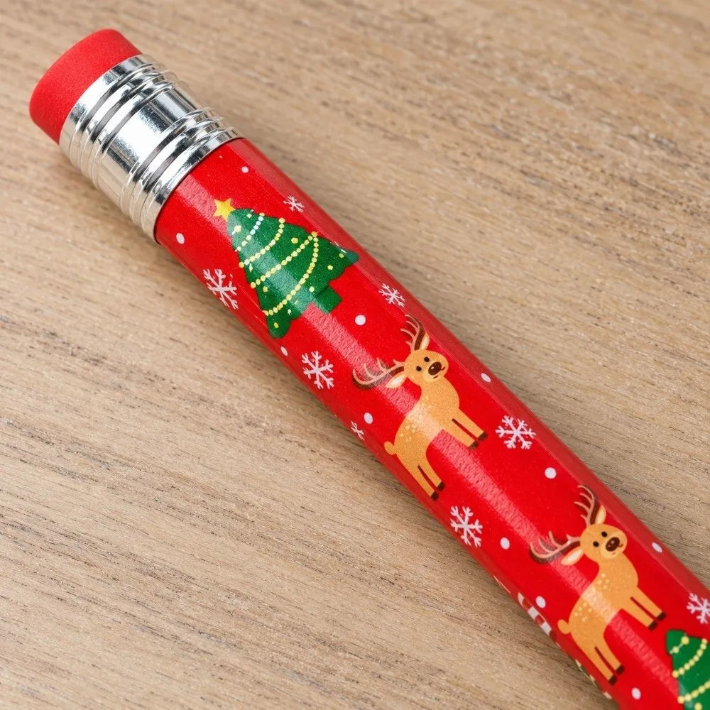 Wooden Giant Pencil 33cm Large Size Writable Christmas Giant Pencil Santa / Snowman / Reindeer / Christmas Tree