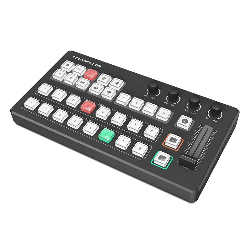 Controlador de conmutación de videocasto de panel MIDI, conmutador de transmisión en vivo, USB, replay de escritorio, vMix