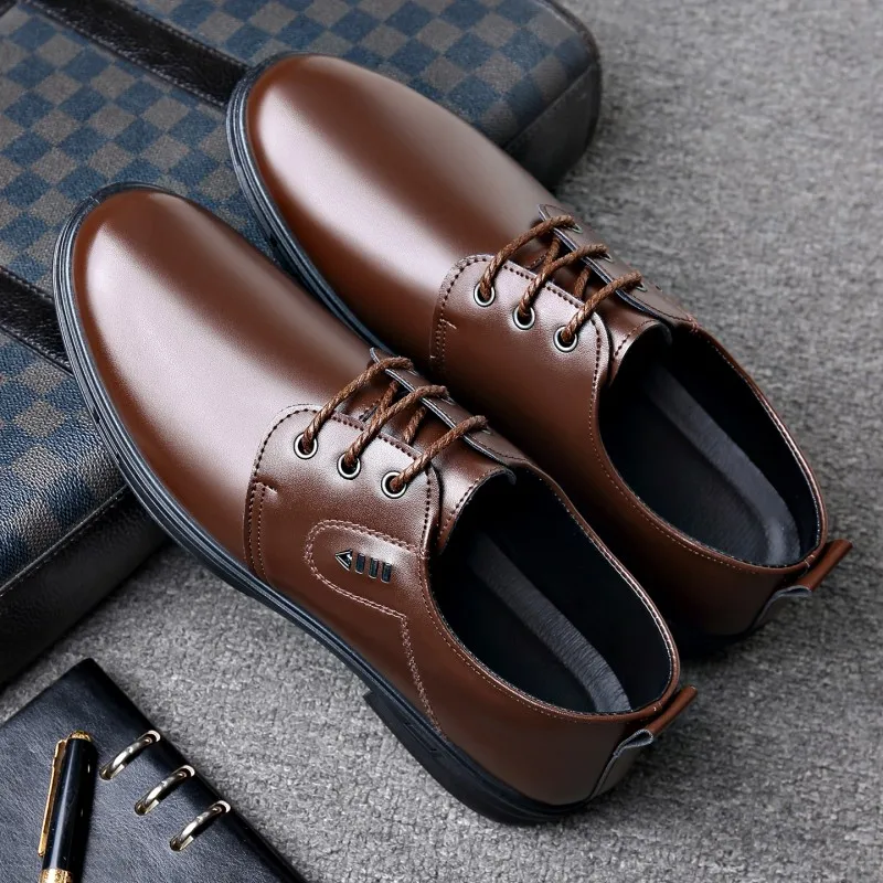

Classic Men's Leather Shoe Autumn Men Business Dress Shoe British Comfort Casual Social Shoe Male Allmatch Wedding Shoes