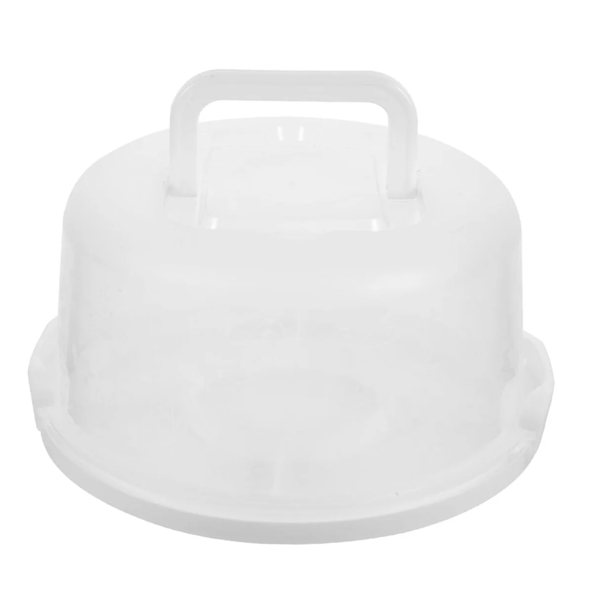 N87R Box Portable Cake Box Muffin Carrier Clear Container with Lid Round Cake Holder Cake Container Bread Storage Container