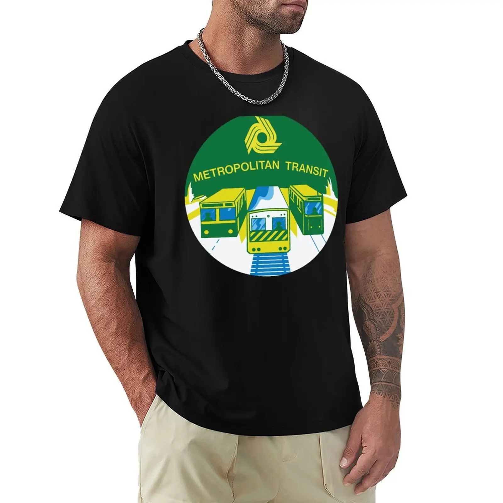 Metropolitan Transit Authority Melbourne Badge T-Shirt Basic Casual Wear Short Sleeve Top