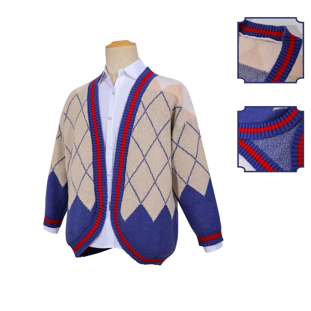 Love And Deepspace Rafayel Qiyu Cosplay Costume Wig Earrings Adult Unisex Qiyu Sweater Shirt Asymmetric Cardigan Warm Coat Top