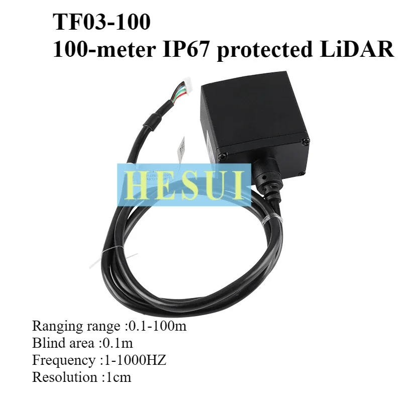 

TF03-100(UART/CAN/RS485/RS232) 100 m ranging IP67 protected LiDAR sensing