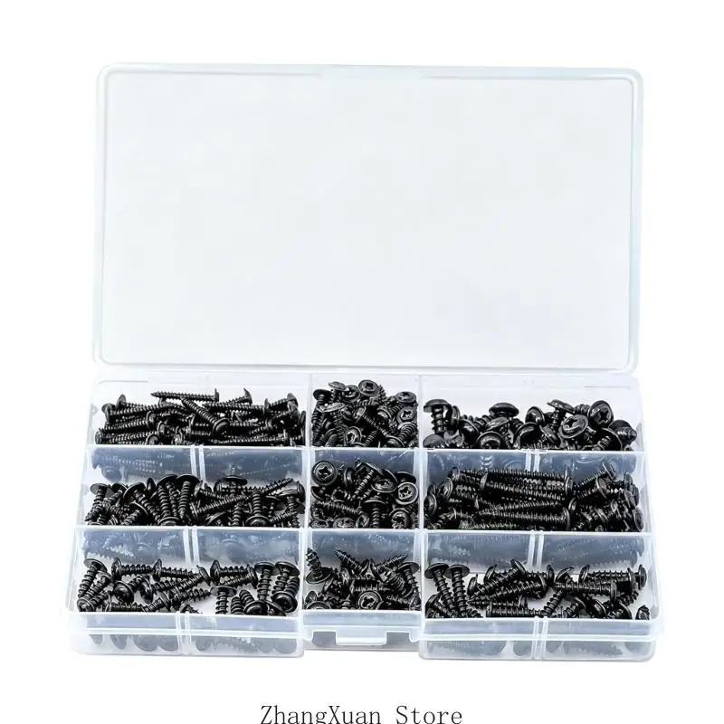 Platinenbefestigungsschrauben-Set mit Flachkopf-Blechschrauben und Gehäusebox 3XUF – Detail 5