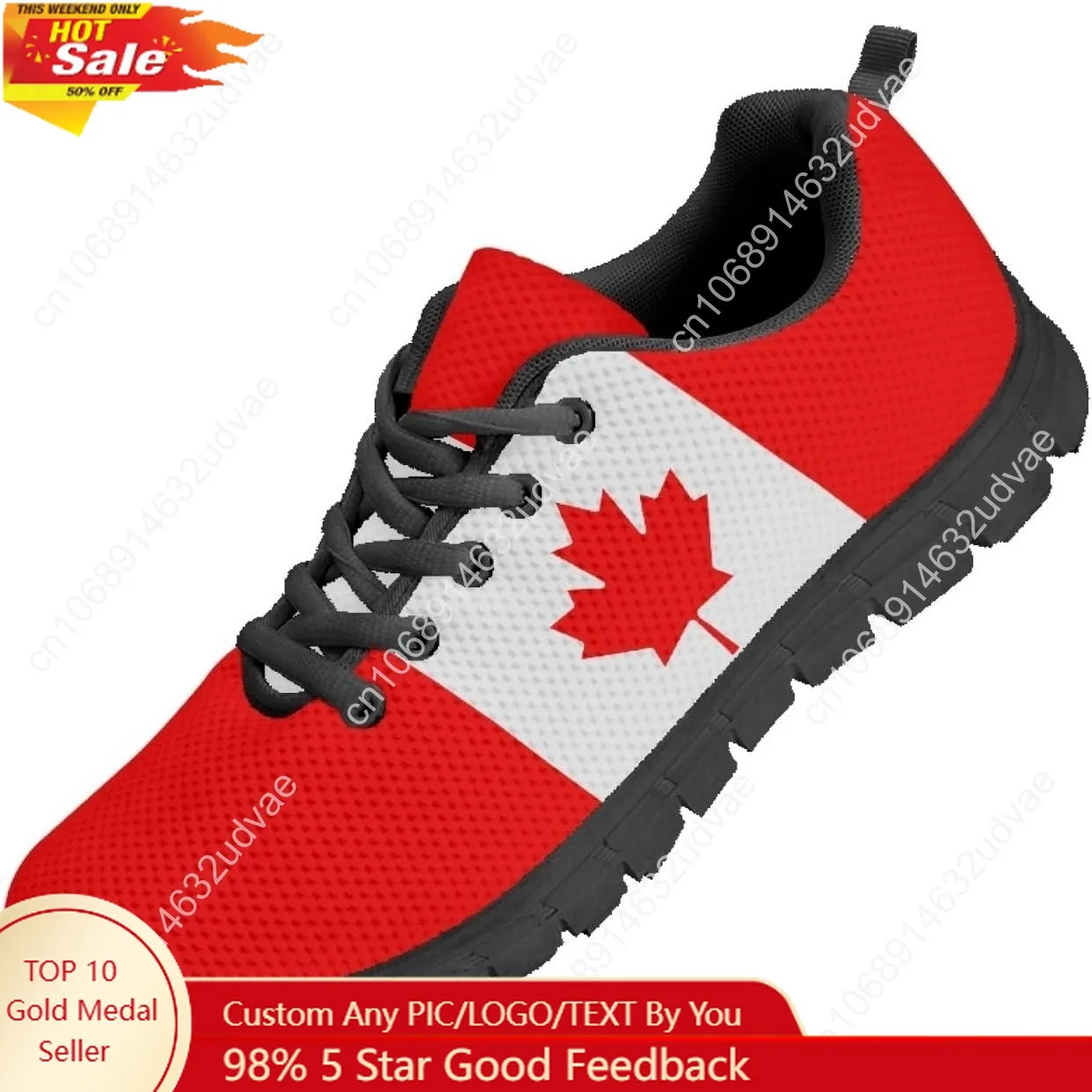 

Canada Flag Sneakers Men Women Boys Girls Teenager Child Sports Shoes Lace Up Sneaker Breathable Footwear