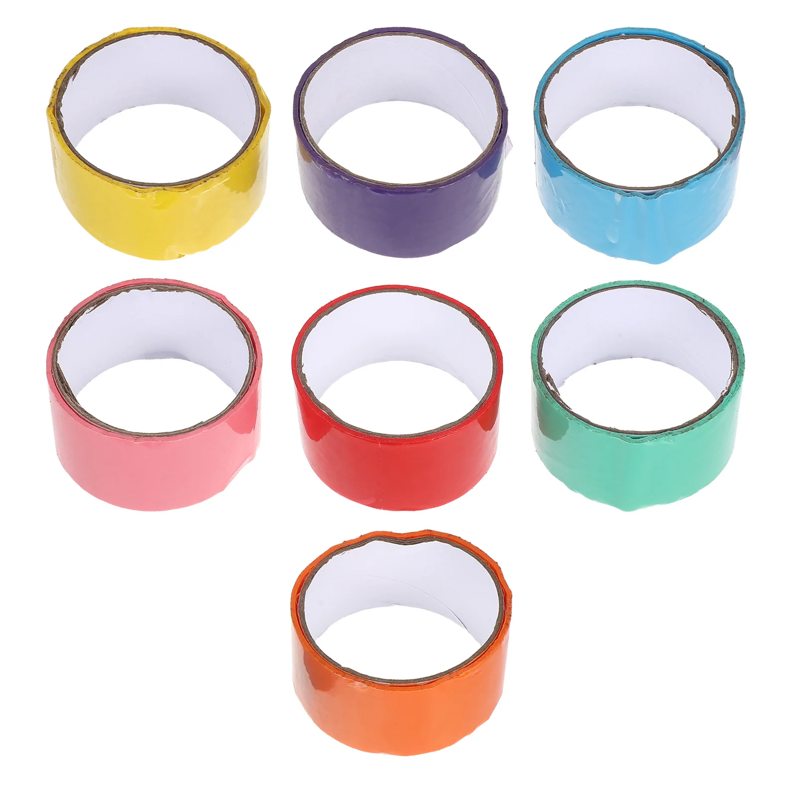 7pcs Rainbow Strong Adhesive Tape Wide Duct Roll For Diy Crafts Decompression Sensory Kids Adults Office Sealing Projects Tapes