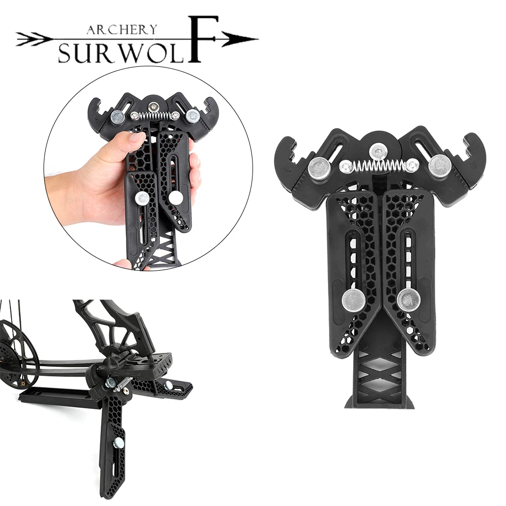 

Archery Bow Stand Color Plastic Length Width Adjustable Foldable Bow Stand Setting Dual-purpose Bow Hunting Shooting Accessories