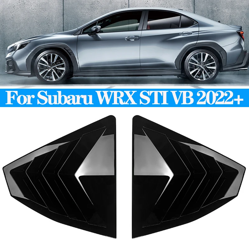 

Car Rear Window Shutter Cover Trim Window Louver Side Vent Trim ABS Carbon Fiber For Subaru WRX STI VB 2022+ Auto Accessories