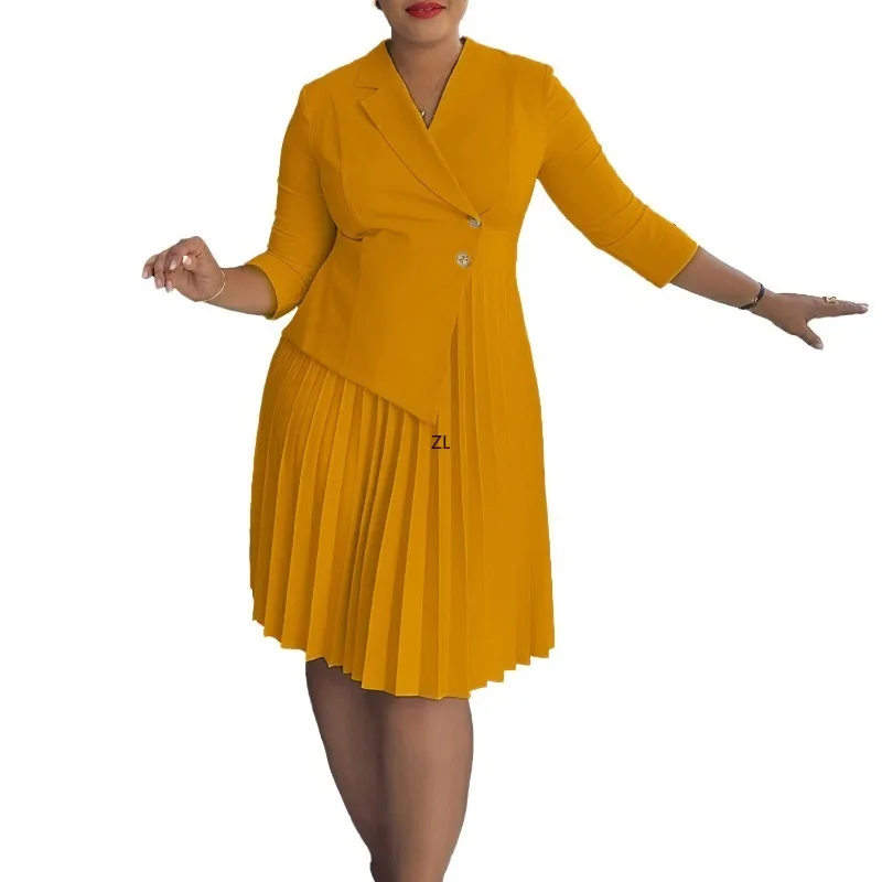 

African Dresses For Women Elegant 2026 Dashiki Autumn Winter Midi Dress Ladies Traditional African Clothing Fairy Dreaes