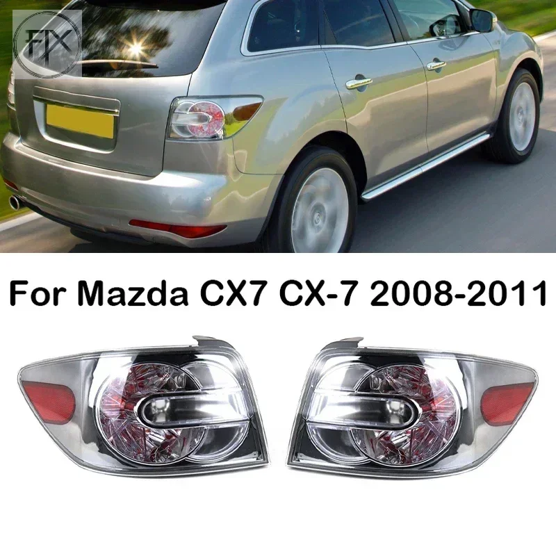 New！ For Mazda CX7 CX-7 2008 2009 2010 2011 Left Right Car Rear Tail Lamp Reverse Warning Stop Brake Light Taillights With No Bu