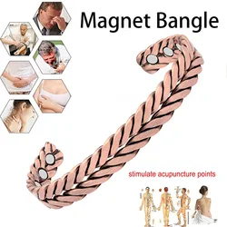 Vintage Twisted Copper Color Bracelets Men Health Energy Magnetic Bracelet Benefits Adjustable Cuff Bangle Arthritis Pain Relief