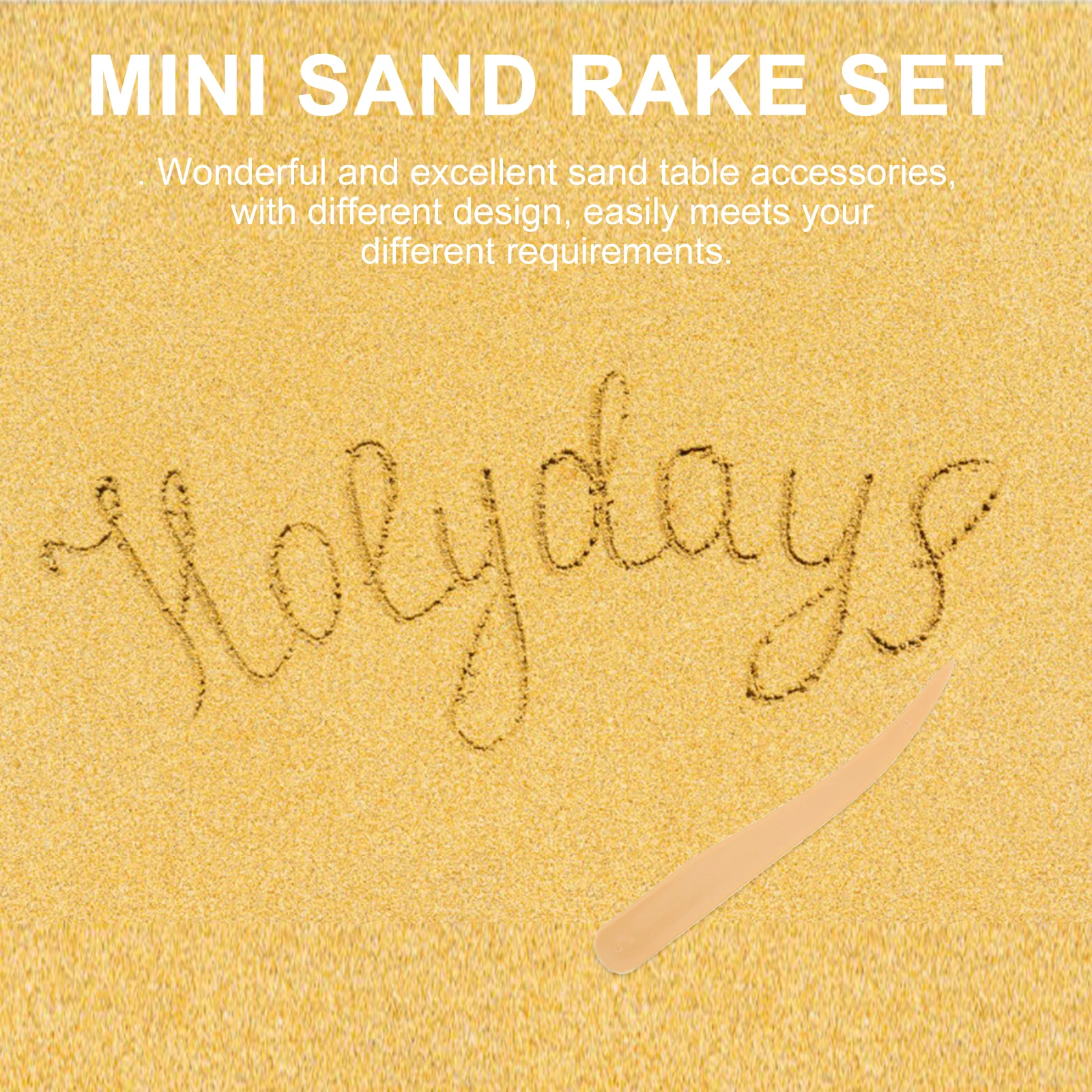 6 ชิ้นชุดทรายมินิของเล่นหัตถกรรมขนาดเล็กน้ําหนักเบา Zen Rake เครื่องมือ Sandbox Therapy Desk Decor พลาสติกวัสดุทราย Smoothing