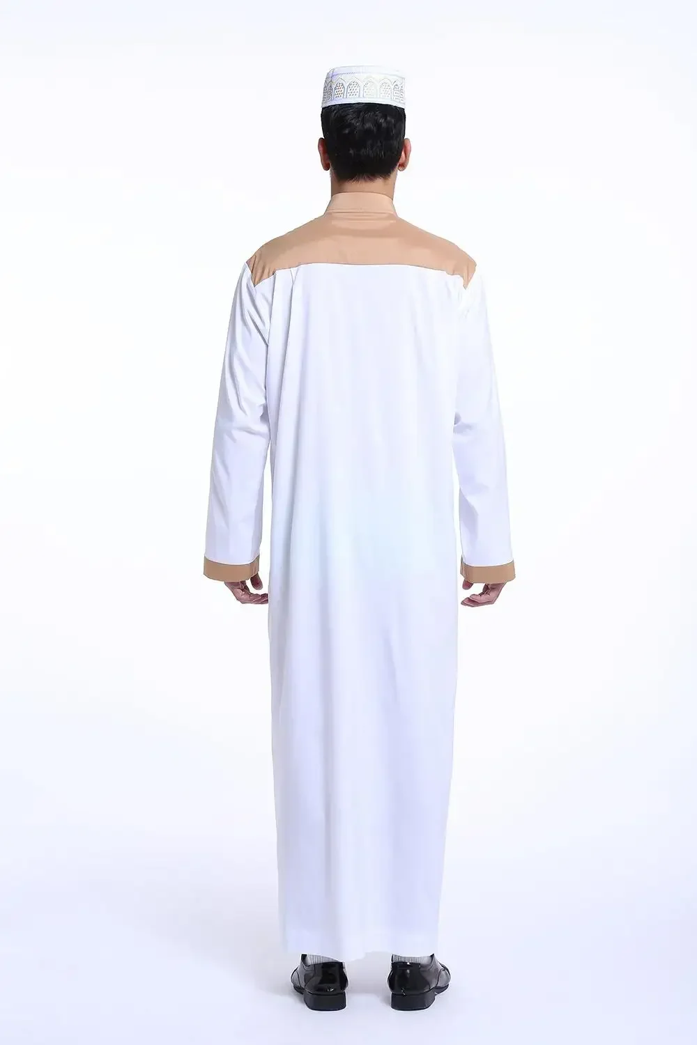 Muslim Middle East Men Jubba Thobe Kaftan Dubai Abaya Ramadan Arab Dress Robe Gown Islamic Clothing Djellaba Dishdasha Eid Thoub