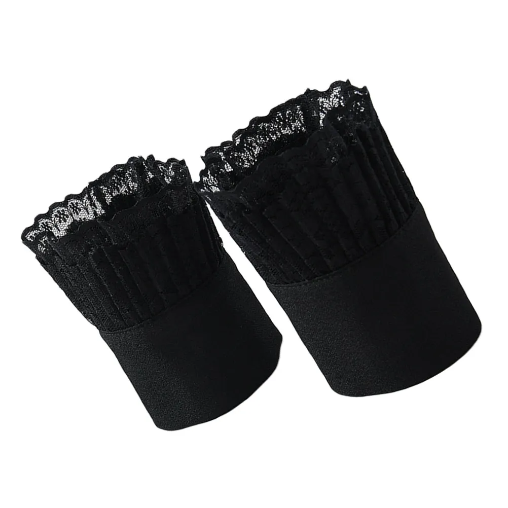 

1Pair Black Lace Wrist Cuffs Detachable Adjustable Fake Sleeve Cuffs for Women Wedding Bridal Lolita Costume Photo Styling